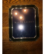 Ralph Lauren 8&quot; x 10&quot; Meyer Picture Frame Green Ribben on Silver Easel S... - $2,821.85 MXN