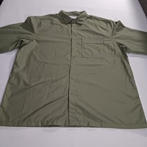 Old Navy Men's Cotton Blend Snap Button Green Lightweight Long Sleeve Shirt XL image 12