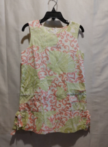 Lily Pulitzer Girl Size 6 Sleeveless Dress Pink Green Gish Shells Starfish - $22.44