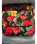 Vera Bradley Floral Outer/Black Inner CrossBody Shoulder Bag  #PW470  12... - €16,21 EUR