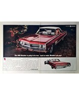 Chrysler 1966 Newport Luxury Classy 2 page ad -1965 Vintage Print Ad - $12.14