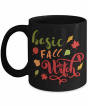 Fall Season Mug - Basic Fall Witch - Autumn Colorful Leaves - Black Ceramic Coff - £13.58 GBP+