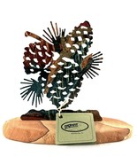 Tazart Metal And Sandstone Art Sculpture Pinecones 5.5” Tall 6” Long - $34.95