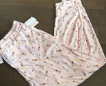 Jaclyn Smith Valentines pajama pants sz L Jogger style Hearts Wine Glass... - $22.99