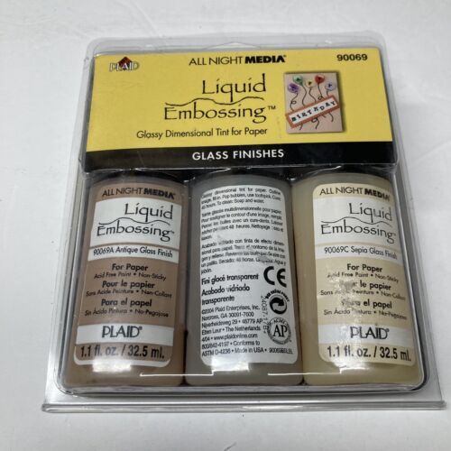 ALL NIGHT MEDIA By PLAID Liquid Embossing Glassy Finishes 90069 Tint For Paper - $17.41