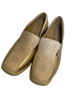 Hotter Women's Slip On Calypso Loafers Metallic Gold Size 10 NWOB - €24,28 EUR