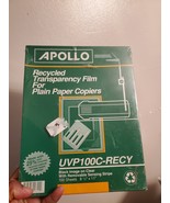 APOLLO RECYCLED TRANSPARENCY FILM FOR PLAIN PAPER COPIES  - $27.24 CAD