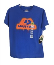 Mossy Oak Boys Shirt Size Youth M Medium Blue Orange Short Sleeve T Shirt NEW - £10.04 GBP