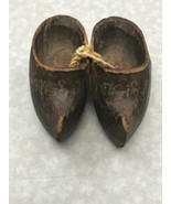 Vintage Handmade Miniature Wooden Shoes Lot Of 4 KG A1 - £17.60 GBP