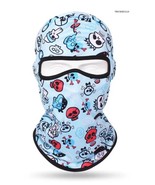 Super Scary Anime Skulls Black & Blue Biker Balaclava Hood Hoodie Facemask Mask
