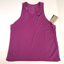 Nike Men Dri-FIT ADV AeroSwift Racing Running Singlet Tank FN4231 Fuchsi... - $44.87