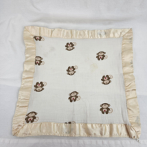 Aden Anais Brown monkey Muslin Issie Security Blanket satin edge - $39.59