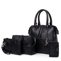 ValenKuci Leather Shoulder Messenger Bag Tote Bag Bolsa 4pcs/Set Women Composite - £54.18 GBP