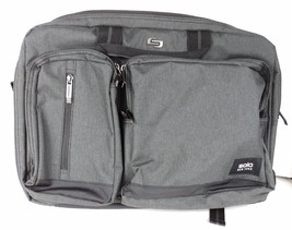 Solo New York Gray Black Hybrid Briefcase Laptop Tablet BackPack - £15.41 GBP