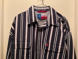 Vintage George Strait Cowboy Cut By Wrangler Wester Shirt 2XL Blue/Red Stripe - £29.55 GBP