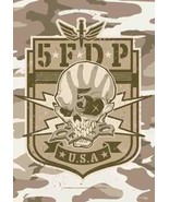 Five Finger Death Punch Poster Flag Camo Skull - $19.99