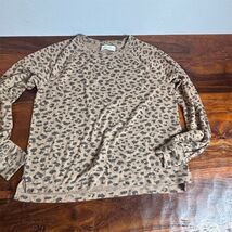 Abercrombie &amp; Fitch Soft A&amp;F Cozy Leopard Print Raglan Long Sleeve Top S... - $14.85