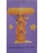 Wooden Standing Halloween Candy Plate - $405.73 MXN