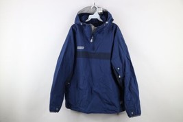 Vtg 90s Columbia Mens Large Faded Color Block Half Zip Hooded Pullover Jacket - £49.74 GBP