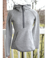 Lululemon Fleece &amp; Thank You Pullover Hoodie Heathered Gray 1/2 Zip Size 4 - $41.14 CAD