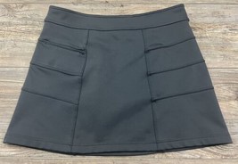 Athleta Skirt Women&#39;s Large Blizzard Fleece Lined Gray Stretch Zip Pocket - £14.73 GBP