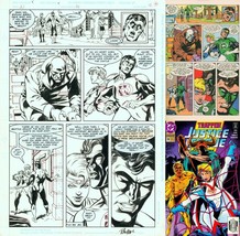 Ron Randall SiGNED Justice League JLI #56 Original Art Power Girl Green Lantern - $346.49