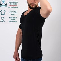 Prem Confortable Micro Modal Sweat Proof Undershirt T-Shirt Anti-Transpt Homme S - £111.09 GBP