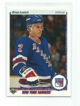 Brian Leetch (New York Rangers) 1990-91 Upper Deck &quot;Baseball Holo&quot; Error Card - £7.46 GBP