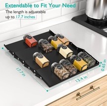 4 Tier Steel Spice Rack Adjustable Expandable Tray Drawer Organizer - £7.84 GBP