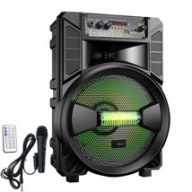 8&quot; 2000W Portable Bluetooth Party Speaker Sound System Sub Woofer Dj Rem... - $67.99