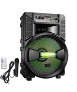 8&quot; 2000W Portable Bluetooth Party Speaker Sound System Sub Woofer Dj Rem... - £53.28 GBP