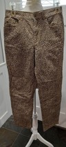 Liz Claiborne Liz Wear Women Leopard Animal Print Pants Size 8 - £13.31 GBP