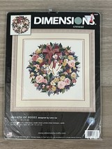 Dimensions Wreath of Roses Crewel Embroidery Kit 1537 New Sealed - $29.69