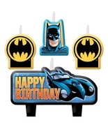 Batman Molded Cake Candle Set Birthday Party Supplies 4 Piece New - $7.95