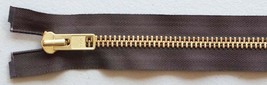 Brown #10 Solid Brass Heavy-Duty Separating Metal Zippers by YKK ® Brand - Brown - £6.68 GBP+