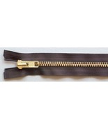 Brown #10 Solid Brass Heavy-Duty Separating Metal Zippers by YKK ® Brand... - $13.95+