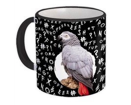 African Grey Gibberish : Gift Mug Bird Parrot Censored Cursing Words Funny - £12.91 GBP