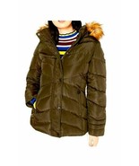 Authentic Madden Girls Hooded Faux-Fur-Trim Puffer Coat, OLIVE, XL  - £26.89 GBP