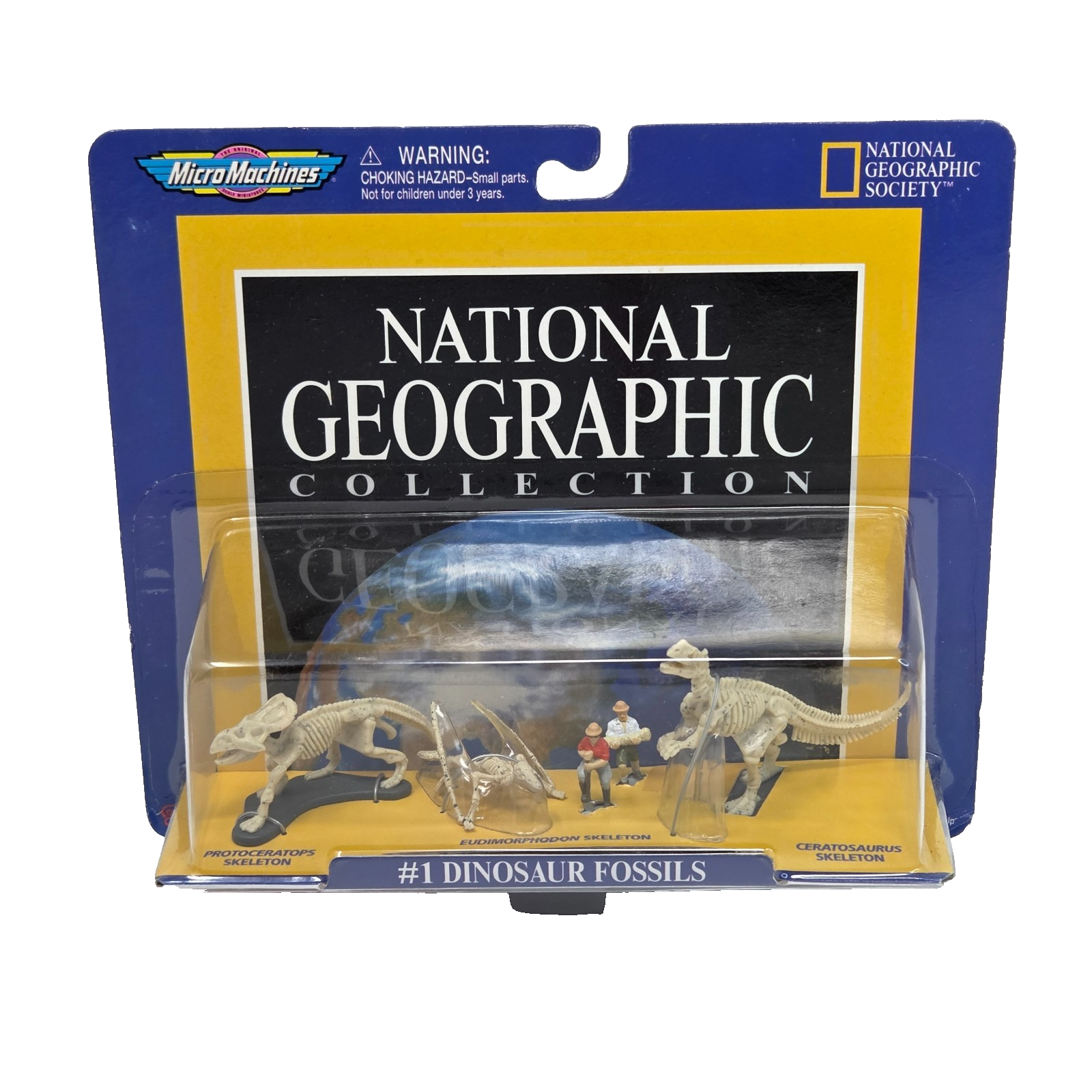 VINTAGE 1998 MICRO MACHINES NATIONAL GEOGRAPHIC DINOSAUR FOSSILS GALOOB ... - $23.75