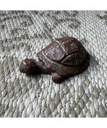 Carved Wood Turtle Tortoise Wooden Figurine Beach Coastal Home Decor Luc... - $12.00