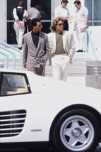 Miami Vice Don Johnson Philip Michael Thomas with white Ferrari Testarossa 18x24 - £18.76 GBP