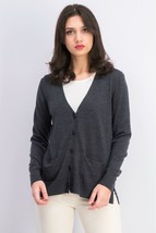 New Charters Club Gray 100% Merino Wool Cardigan Size L - £39.95 GBP