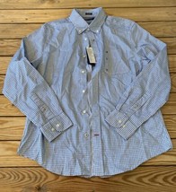 Tommy Hilfiger NWT $64.99 Men’s Check Button up shirt size M Blue BD - £29.19 GBP