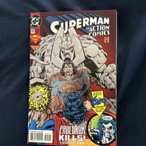 Superman in Action Comics #695 “Foil Embossed” DC  “LOBO Appears”. 1st P... - $1.97