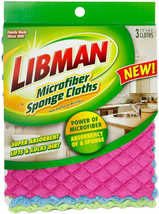 Libman 2103 Microfiber Sponge Cloth with Microfiber and Sponge Layers - £9.97 GBP