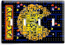 Video Game Theme Pac Man Arcade Board 4 Gang Light Switch Wall Plates Room Decor - £17.57 GBP
