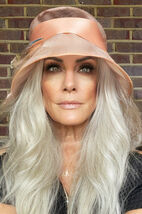 Vtg Marta Baumiller Halo Hat RARE Peach Pink Bucket Flowers O/S Garden W... - $38.16