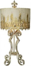 Table Lamp Distressed Antiqued White Wood Metal Shades Included - £432.18 GBP