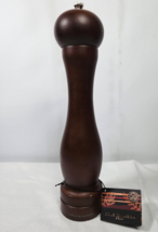 Cole &amp; Mason Pepper Mill Grinder Dark Brown Wood Works 12&quot; Tall WITH TAG DINGS - £15.94 GBP
