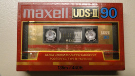 Maxell UDS-II 90 Gold Series High Position Type Ii Blank Cassette Tape Japan Nos - £25.08 GBP